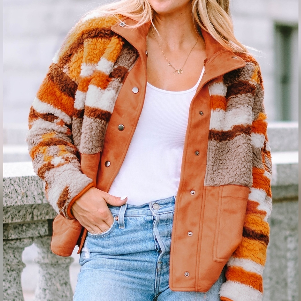 Amber Fuzzy Touch Snap Jacket - Picture 8 of 11